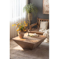 Millwood Pines Square Natural Wood Coffee Table