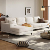 Crafts Design Trade 3 - Piece Cotton Linen Upholstered Sectional