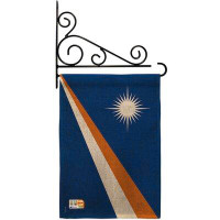 Breeze Decor Marshall Islands 2-Sided Burlap 19 x 13 in. Garden Flag