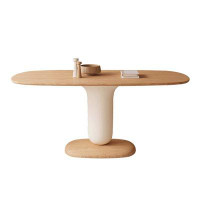 Hokku Designs Cream Style Solid Wood Dining Table
