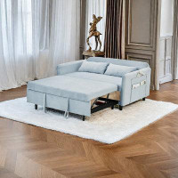 Ebern Designs 54'' Velvet Sleeper Sofa With Small Space