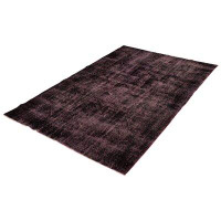 Isabelline One-of-a-Kind Okairy Hand-Knotted 2000S 6'7" X 9'9" Wool Area Rug in Dark Burgundy