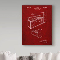 Trademark Fine Art 'Kitchen Cabinets' Drawing Print on Wrapped Canvas