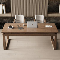 Wildon Home® 62.99" Nut-brown Rectangular Solid wood desk