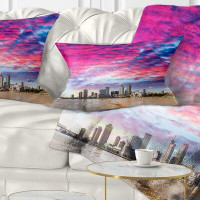 Made in Canada - East Urban Home Cityscape New Orleans Building and Skyscrapers Lumbar Pillow