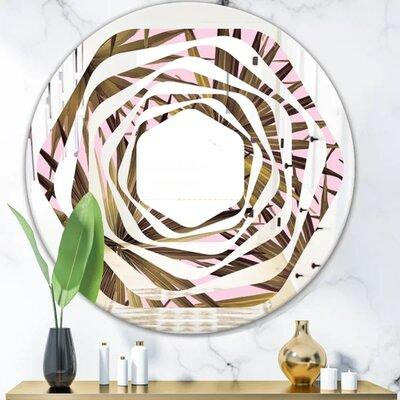 East Urban Home Whirl Tropical Leaves Coastal Wall Mirror in Home Décor & Accents