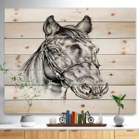 East Urban Home 'Freehand Horse Head' Painting