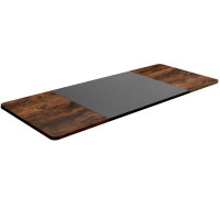 Vivo VIVO Black + Rustic Vintage Brown 71 x 30 inch Table Top for Sit to Stand Desk Frames