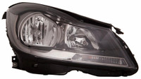 2012-2015 Mercedes C250 Headlight Passenger Side Halogen Black Housing Cpe With Out Cornering Lamp - Mb2503186