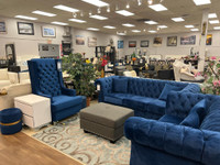 Blue Tufted Sofa Set Sale !! Huge Furniture Sale !!