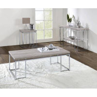 Wrought Studio Rectangular Coffee Table With Metal Sled Base