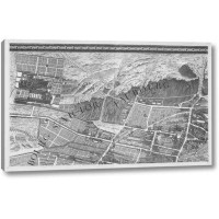 Williston Forge « paris 1739 mapal map » par michel-etienne turgot estampe numérique, reproduction d’art sur toile tendu