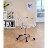 Orren Ellis Aamya Office Chair with Casters Clear and Chrome