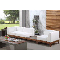 Winston Porter Cohbert 125" Wide Outdoor Patio Sofa with Cushions