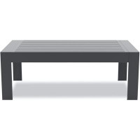 Ebern Designs Searl Aluminum Outdoor Patio Coffee Table Modern Rectangle End Table