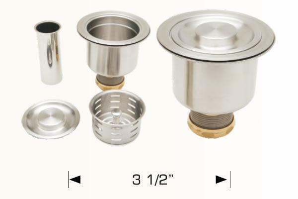 Deep and Shallow Kitchen Sink Strainers in Cabinets & Countertops