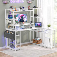 17 Stories Yiting 47'' L Shaped Gaming Desk with Hutch