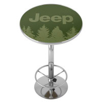 Trademark Global Jeep Tree Bar Table with Footrest