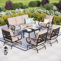 Alphamarts 7 Person Conversation Set Featuring 4 Rocking Lounge Chairs