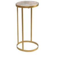 Everly Quinn Hutchcraft Oval Quartz Side Table