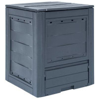 Rebrilliant Gray Garden Composter - 23.6X23.6X28.7 With A Generous 68.7 Gallon Capacity For Efficient Composting