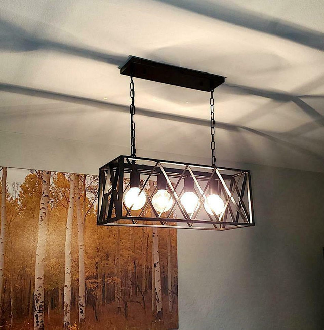Farmhouse Industrial Metal Kitchen Ceiling Light Pendant Lamp Retro Fixture in Indoor Lighting & Fans