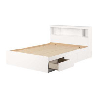 South Shore Fusion Full Bed And Headboard Set Pure White