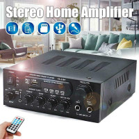 1000W Audio Power Home Theater Amplifier - Hi-Fi Bass - 115V-230V  - Audio with Remote Control - Support FM, USB, SD Car