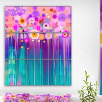 Made in Canada - East Urban Home 'Abstract Soft Colour Spring Flower Painting' Floral Painting Print on Wrapped Canvas s