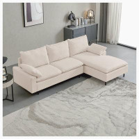 Latitude Run® L-Shaped sectional sofa with right-facing chaise