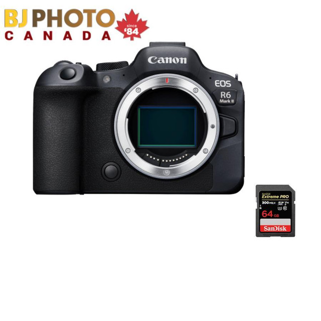 EOS R6 Mark II BODY ( R6 II ) | Bundle Sandisk Card in Cameras & Camcorders