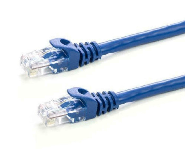 15 ft. Blue High Quality Cat5e 350MHz UTP 24AWG RJ45 Ethernet Network Cable - Blue in Cables & Connectors in West Island - Image 3