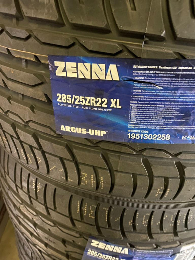 FOUR NEW 245 / 30 R22 AND 285 / 25 R22 ZENNA ARGUS UHP TIRES -- SALE in Tires & Rims in Toronto (GTA) - Image 3