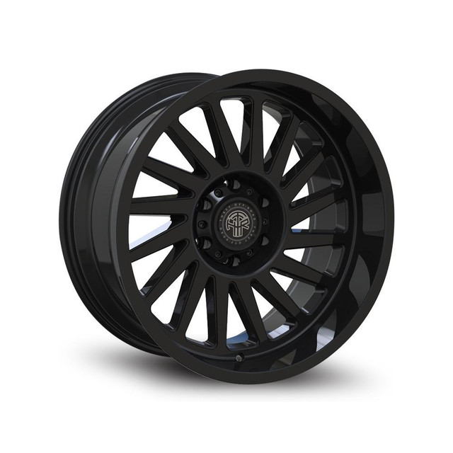 22x10 Thret Omega 902 Gloss Black wheels for Ford, RAM, GMC, Chevy in Tires & Rims in Alberta - Image 2