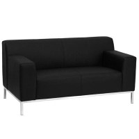 Flash Furniture Hercules LeatherSoft Loveseat w/ Line Stitching & Integrated Stainless Steel Frame
