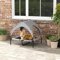 Elevated Dog Bed 35.8" x 29.9" x 35" Light Grey