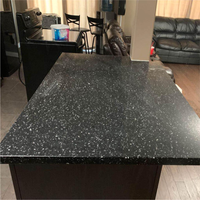 Black Solid Countertops with White Spots For Kitchen & Bath in Cabinets & Countertops in Markham / York Region - Image 2
