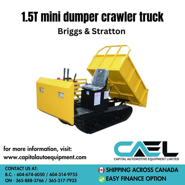 Easy Financing  Available :Brand new dumper crawler truck track carrier dumper 1.5T with B&amp;S ENGINE - Call now! in Other