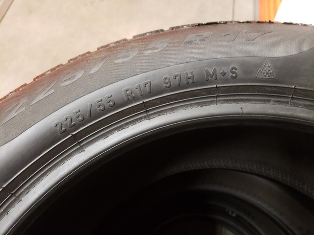 (LH25) 1 Pneu Hiver - 1 Winter Tire 225-55-17 Pirelli Run Flat 7-8/32 in Tires & Rims in Greater Montréal - Image 3