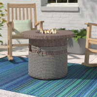 Arlmont & Co. Atalayah Polyresin/Concrete Propane Fire Pit Table