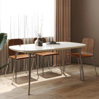 STAR BANNER Nordic Modern Simple Oval Dining Table And Chair Small Apartment Dining Table And Chair Combination