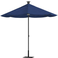 Arlmont & Co. Cleoda 108'' Lighted Market Sunbrella Umbrella