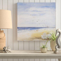 Highland Dunes 'Day at the Beach' Oil Painting Print on Wrapped Canvas