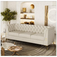 Mercer41 3Seat Classic Chesterfield  Sofa With Metal Sofa Legs