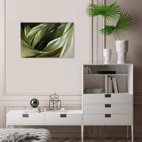 Latitude Run® Abstract Olive Perspective Glam Green Canvas Wall Art Print