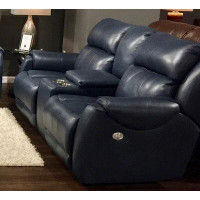 Southern Motion Safe Bet Genuine Leather Reclining 78" Pillow top Arm Loveseat