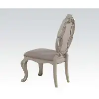 ColourTree Ragenardus Side Chair (Set-2), Fabric & Antique White
