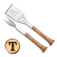 Baseball BBQ Turn Two Texas Rangers Grilling Tool Set