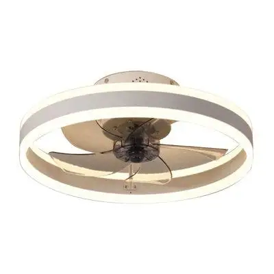Latitude Run® 5 Blades 6 Speeds Adjustable Ceiling Fan Lamp LED Dimmable Ceiling Fan with Remote Control