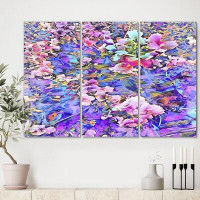 Made in Canada - East Urban Home 'Pink and Blue Fusion' Painting Multi-Piece Image on Canvas